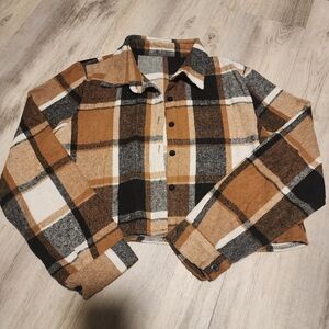 Plaid Cropped Shirt